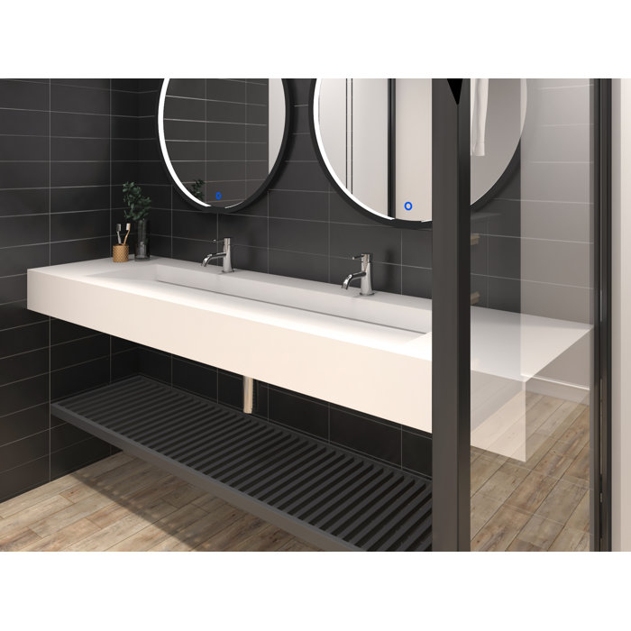 Orren Ellis Boyter 72" Rectangular Vessel Bathroom Sink with Ramp Basin